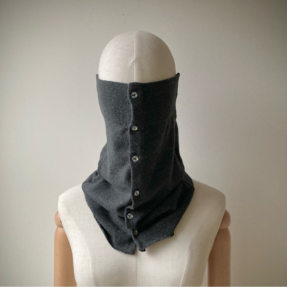 Joodito Accessories - joodito 100% cotton sweater snood lightweight soft scarf turtleneck collar gray